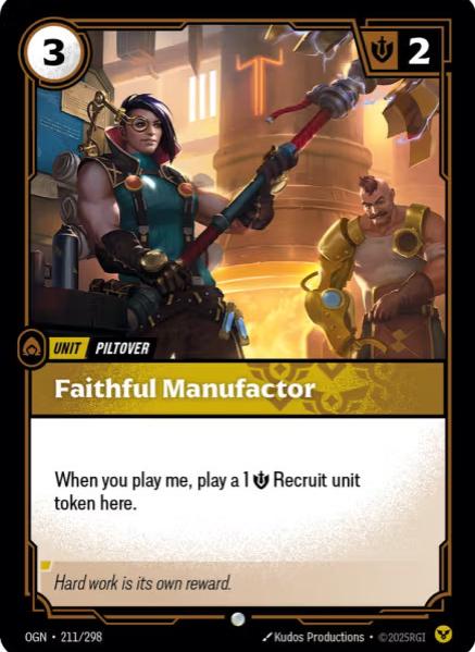Faithful Manufactor front