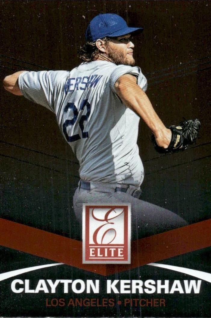 Clayton Kershaw #35 Baseball Cards 2015 Panini Elite