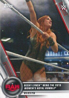 Becky Lynch Wins the 2019 Women's Royal Rumble #10 Wrestling Cards 2020 Topps WWE Women's Division