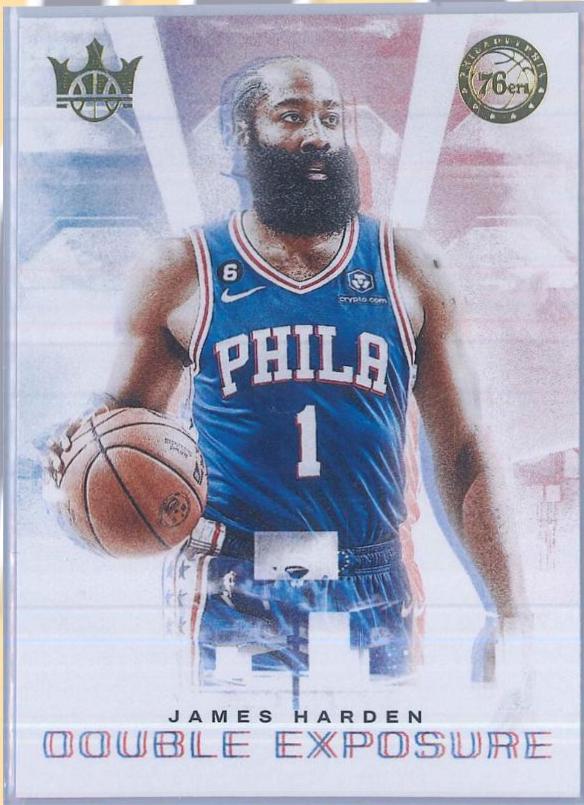 James Harden #8 Basketball Cards 2022 Panini Court Kings Double Exposure