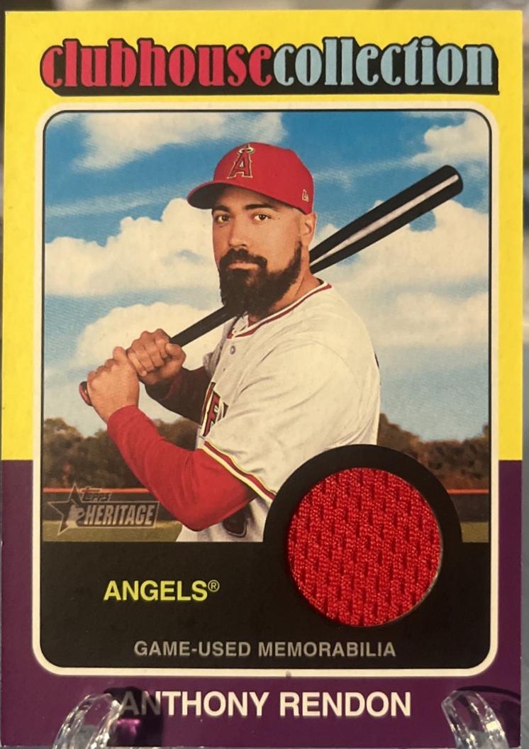Anthony Rendon #CCR-ARE Baseball Cards 2024 Topps Heritage Clubhouse Collection Relic
