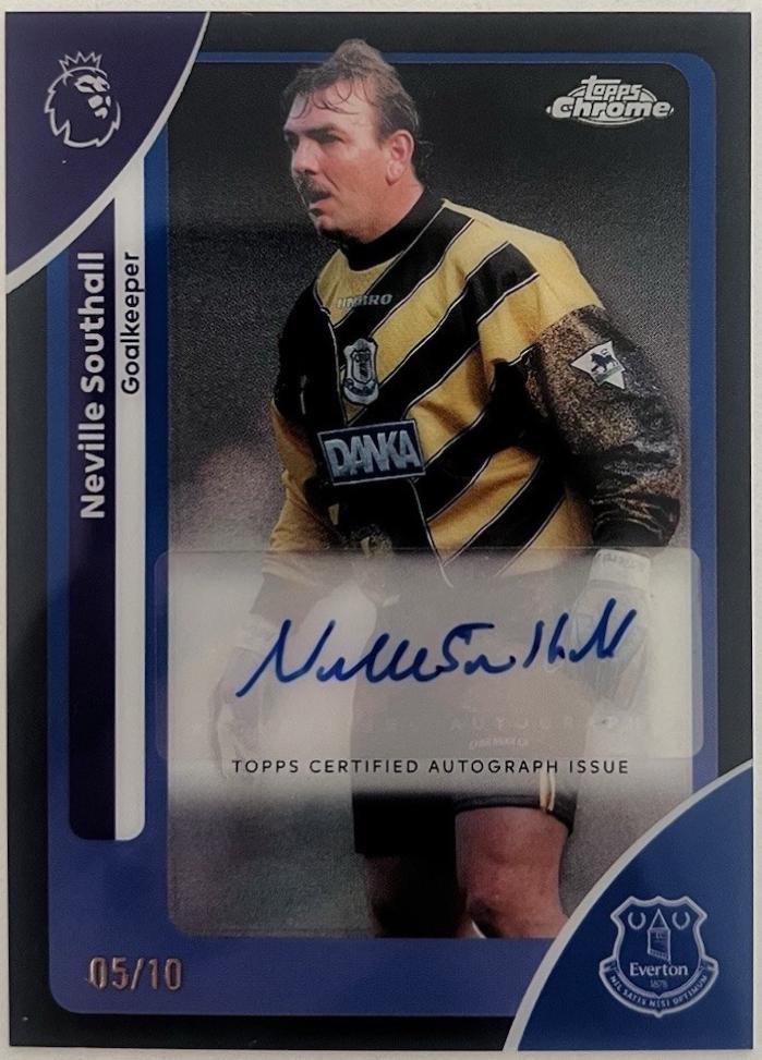 Neville Southall #CA-NE 2025 Topps Chrome Premier League Autograph