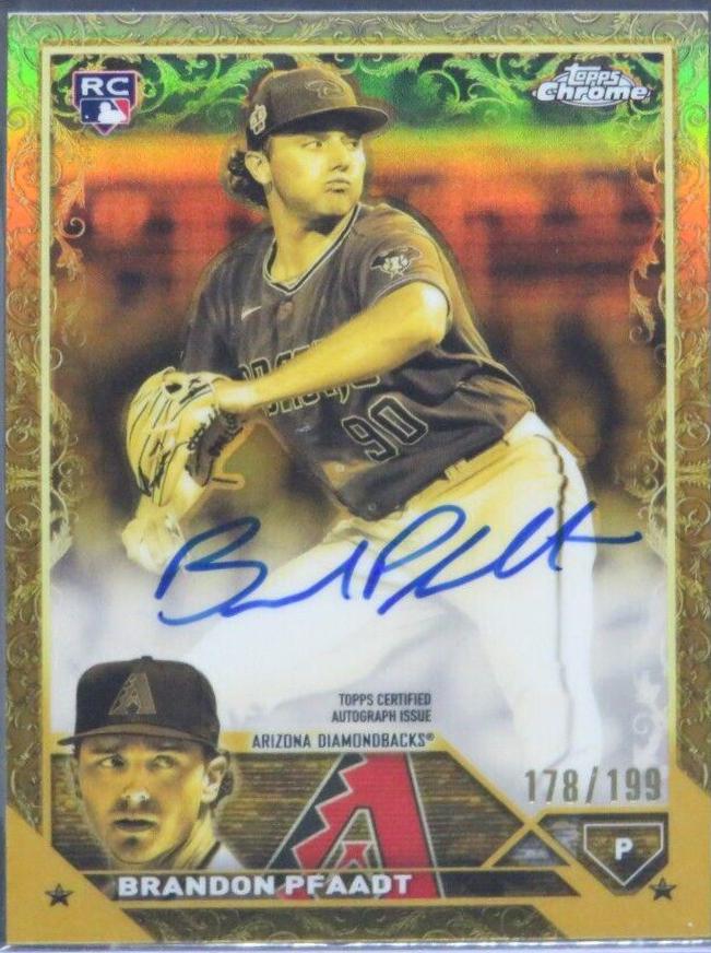 Brandon Pfaadt #RGA-BP Baseball Cards 2023 Topps Gilded Collection Cast in Gold Autographs
