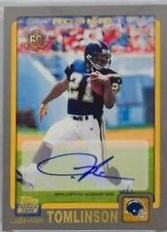 Ladainian Tomlinson #LT Football Cards 2015 Topps 60th Anniversary Retired Autograph
