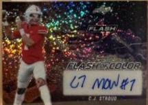 C. J. Stroud #FC-CJS Football Cards 2022 Leaf Flash of Color Autographs