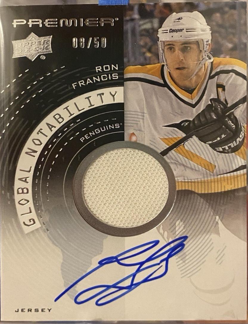 Ron Francis #GNA-RF Hockey Cards 2023 Upper Deck Premier Global Nobility Auto Jersey