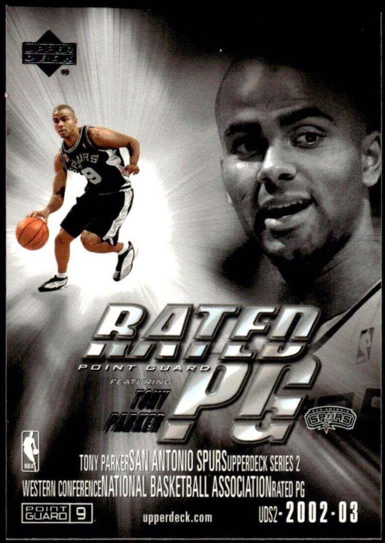 Tony Parker #PG2 Basketball Cards 2002 Upper Deck