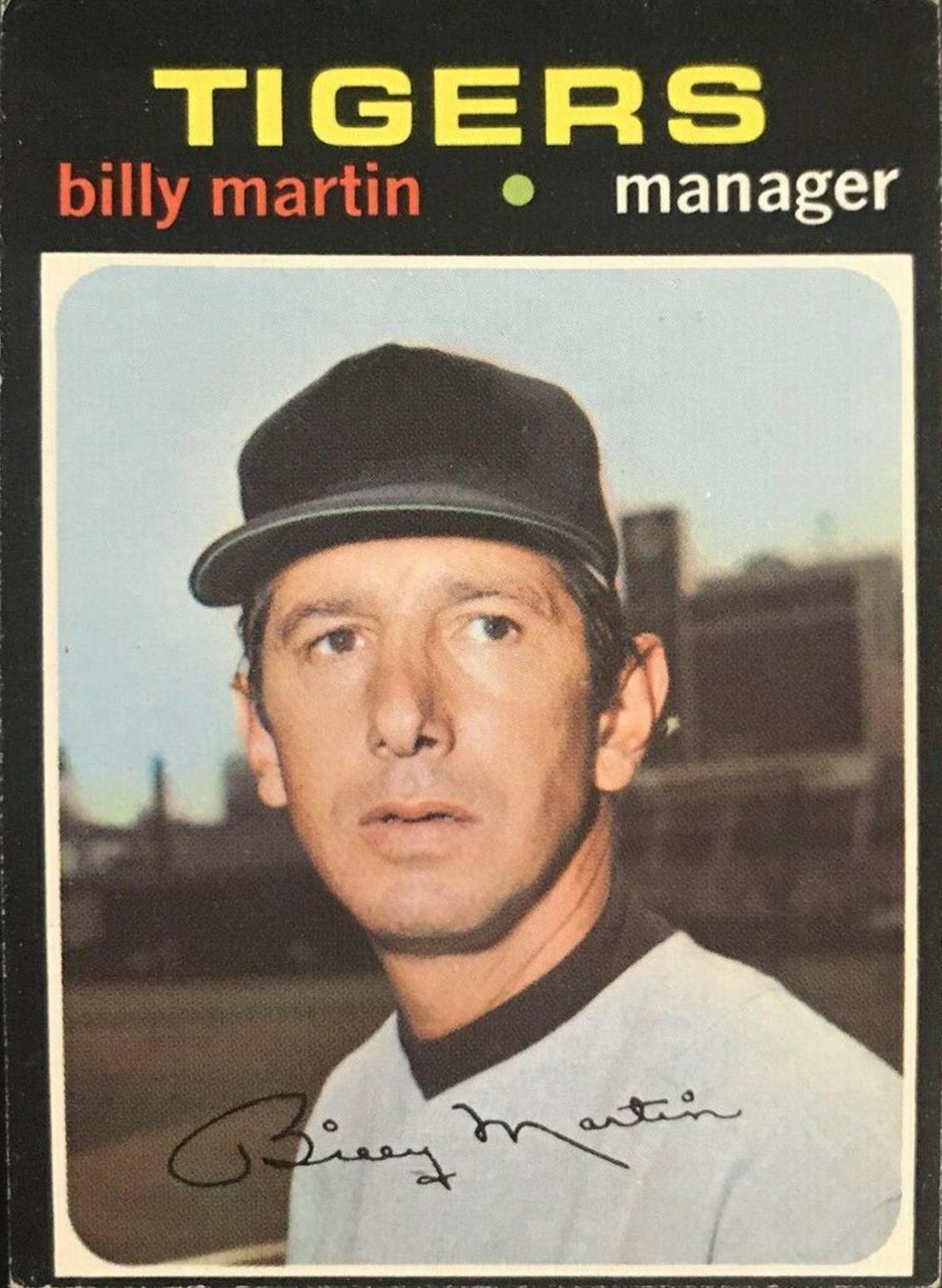 Billy Martin #208 Baseball Cards 1971 Topps