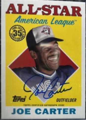 Joe Carter #88ASA-JC Baseball Cards 2023 Topps 1988 All Star Autographs