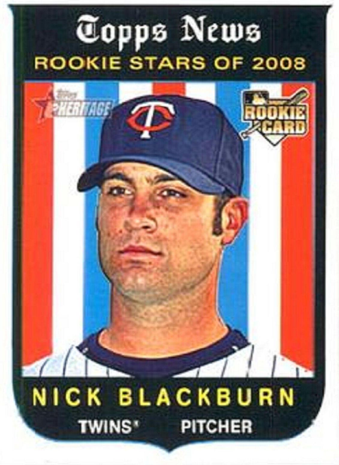 Nick Blackburn #593 Baseball Cards 2008 Topps Heritage