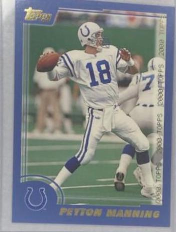 Peyton Manning #8 of 8 Football Cards 2000 Topps Jumbos