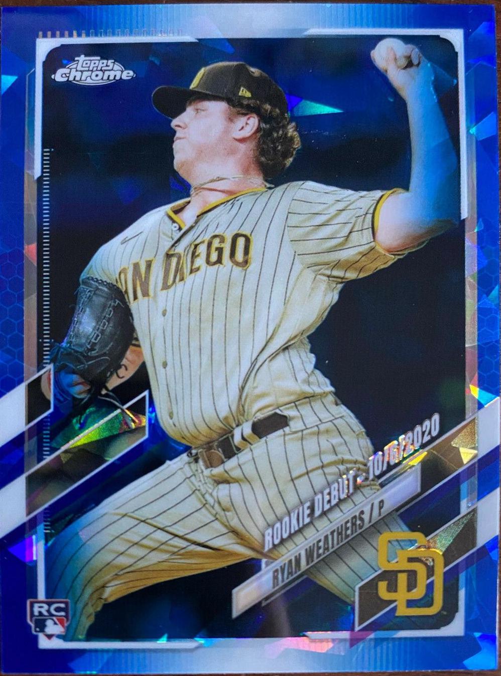 Ryan Weathers #US178 Baseball Cards 2021 Topps Chrome Update Sapphire