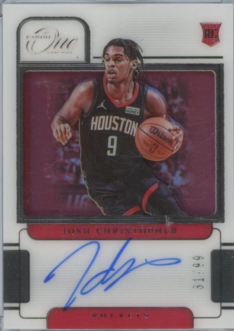 Josh Christopher #RA-JCH 2021 Panini One And One Rookie Autographs Basketball