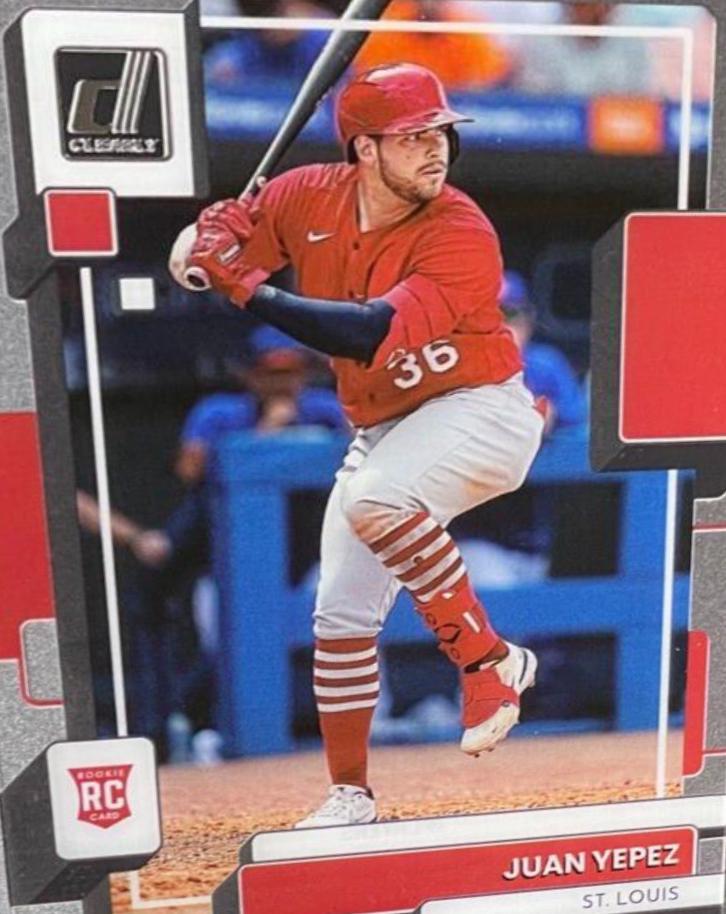 Juan Yepez #7 Baseball Cards 2022 Panini Chronicles Clearly Donruss