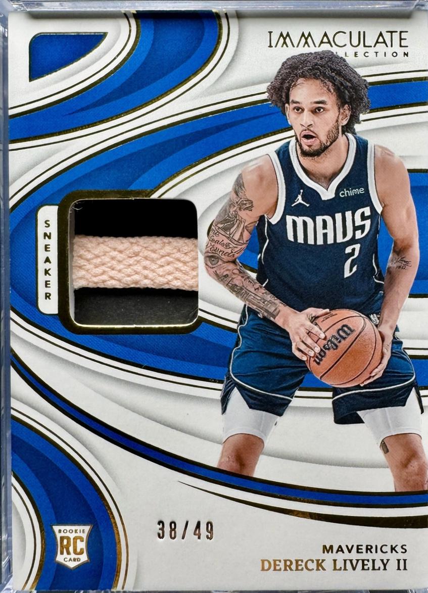 Dereck Lively II #13 Basketball Cards 2023 Panini Immaculate Sneaker Swatch