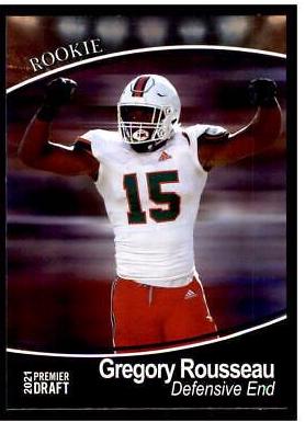Gregory Rousseau #14 Football Cards 2021 Sage Premier Draft