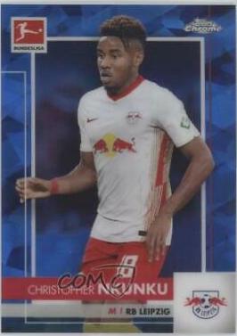 Christopher Nkunku #59 Soccer Cards 2020 Topps Chrome Bundesliga Sapphire