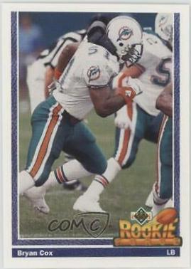 Bryan Cox #607 Football Cards 1991 Upper Deck