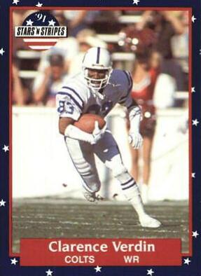 Clarence Verdin #28 Football Cards 1991 Fleer Stars and Stripes