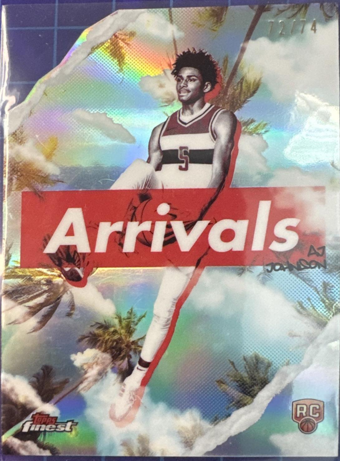 AJ Johnson #A-26 2024 Topps Finest Arrivals Basketball