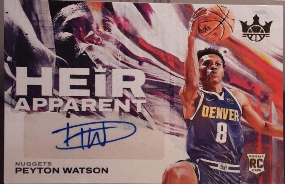 Peyton Watson #HA-PWN 2022-23 Panini Court Kings Basketball Heir Apparent