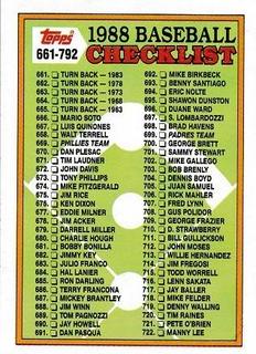 Checklist 661-792
