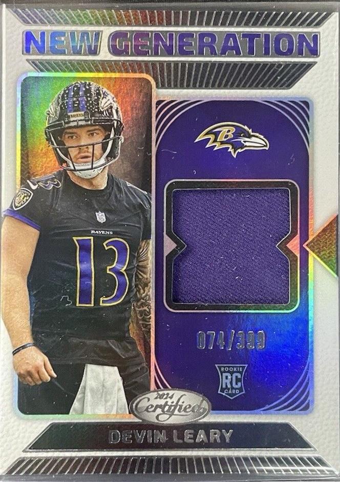Devin Leary #NGS-DLY 2024 Panini Certified New Generation Jerseys Mirror Football