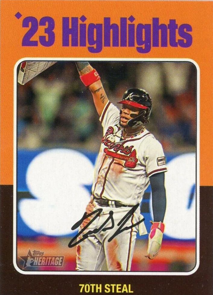 Ronald Acuna Jr. #1 Baseball Cards 2024 Topps Heritage