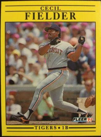 Cecil Fielder #335 Baseball Cards 1991 Fleer