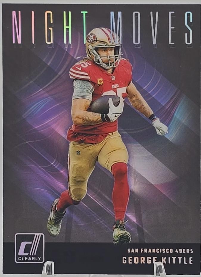 George Kittle #15 Football Cards 2024 Clearly Donruss Night Moves