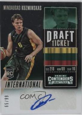 Mindaugas Kuzminskas [Autograph International Draft Ticket] #195