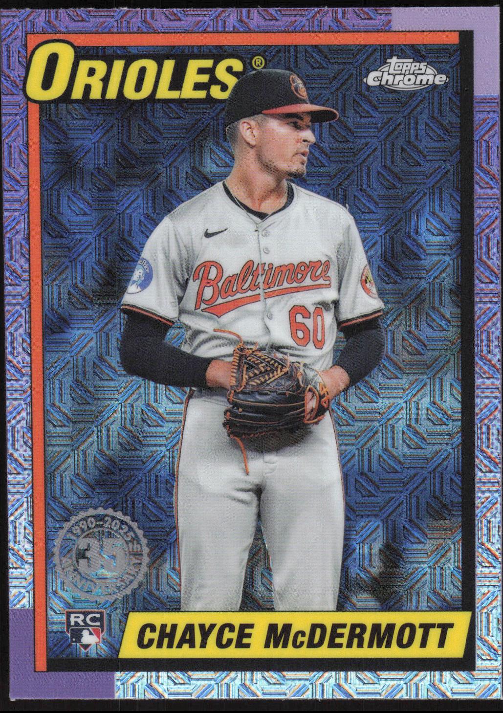 Chayce McDermott #T90C-59 Baseball Cards 2025 Topps 1990 Chrome
