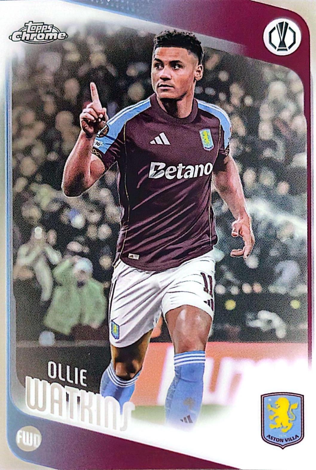 Ollie Watkins #124 2025 Topps Chrome UEFA