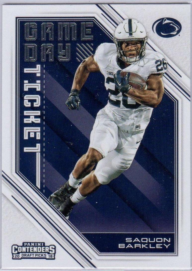 Saquon Barkley #5 Football Cards 2018 Panini Contenders Draft Picks Game Day Ticket