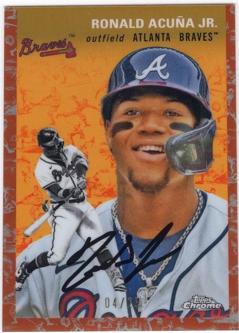 Ronald Acuna Jr. [White Orange Refractor] #198