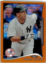 Derek Jeter [Running Orange Refractor] #56 Baseball Cards 2014 Topps Chrome Prices