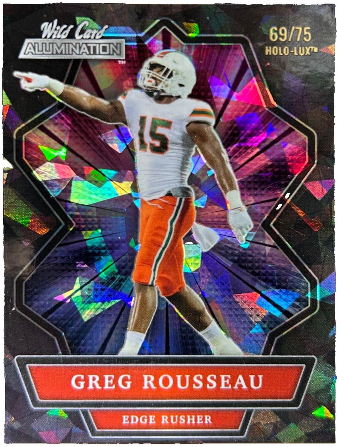 Gregory Rousseau [Black Holo Lux] #ABC-19 Prices | 2021 Wild Card ...
