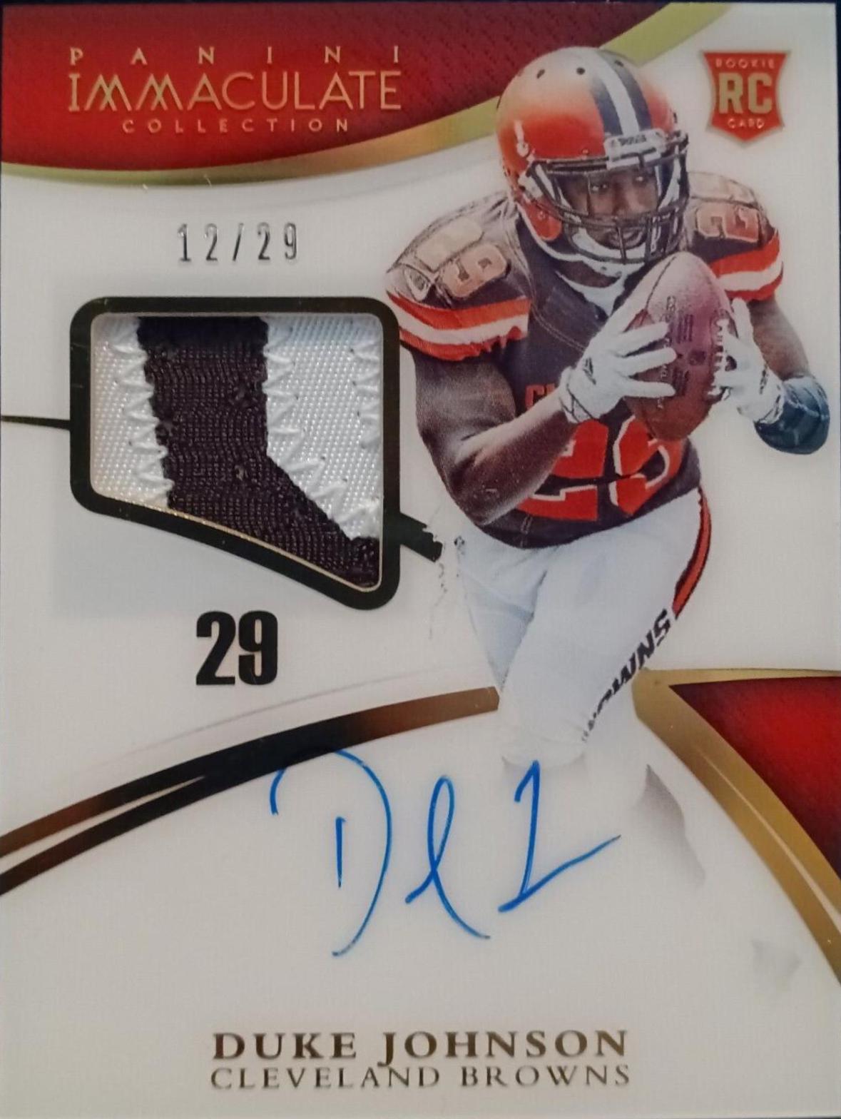 Duke Johnson [Autograph Patch Numbers] #143