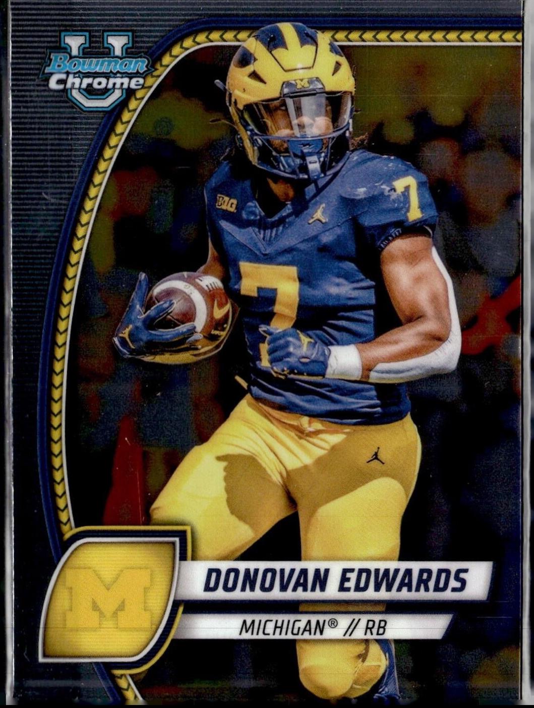 Donovan Edwards #66 Football Cards 2024 Bowman Chrome University
