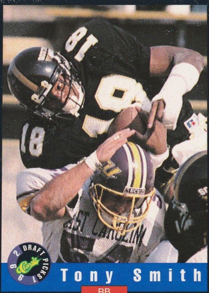 Tony Smith #14 Football Cards 1992 Classic Draft Picks
