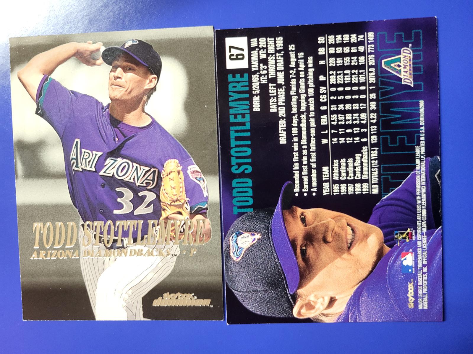 Todd Stottlemyre #67 Baseball Cards 2000 Skybox Dominion