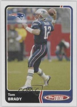 Tom Brady #299 Football Cards 2003 Topps Total