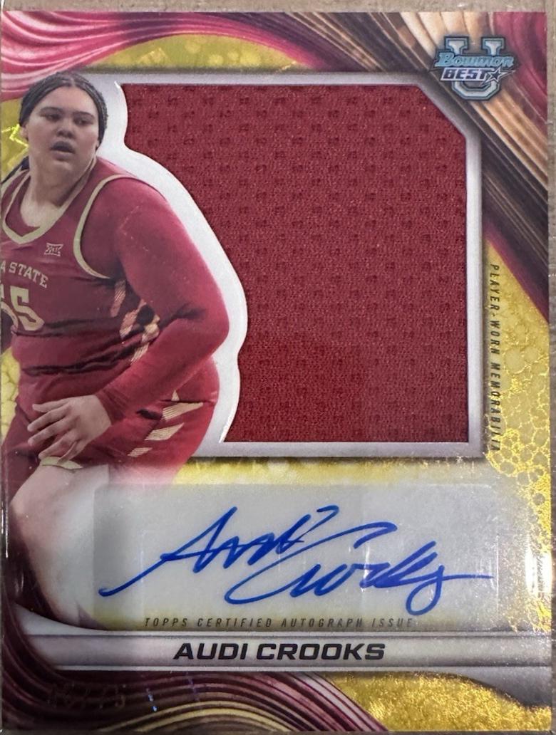 Audi Crooks #PJRA-AC 2024-25 Bowman's Best University Basketball Prospect Jumbo Relic Autographs