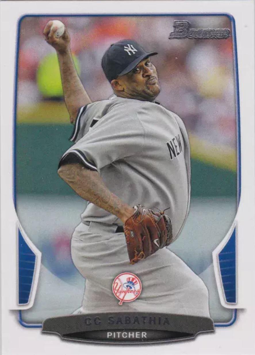CC Sabathia #5 Baseball Cards 2013 Bowman