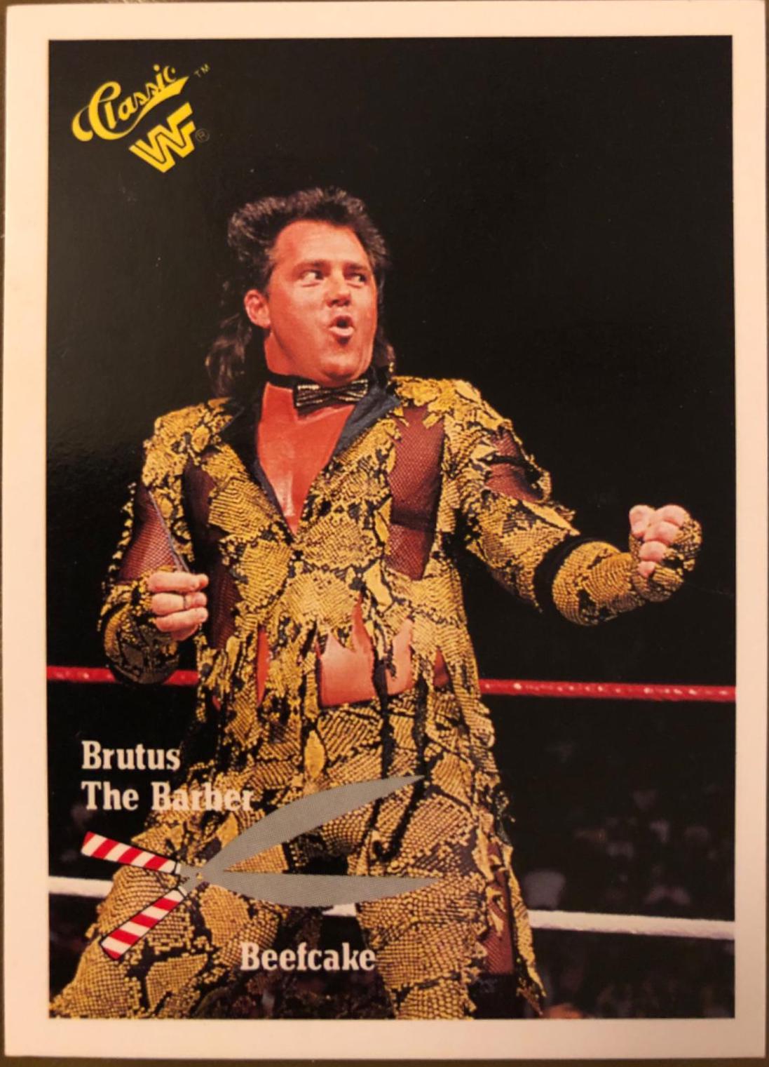 Brutus 'The Barber' Beefcake #146 Wrestling Cards 1990 Classic WWF The History of Wrestlemania
