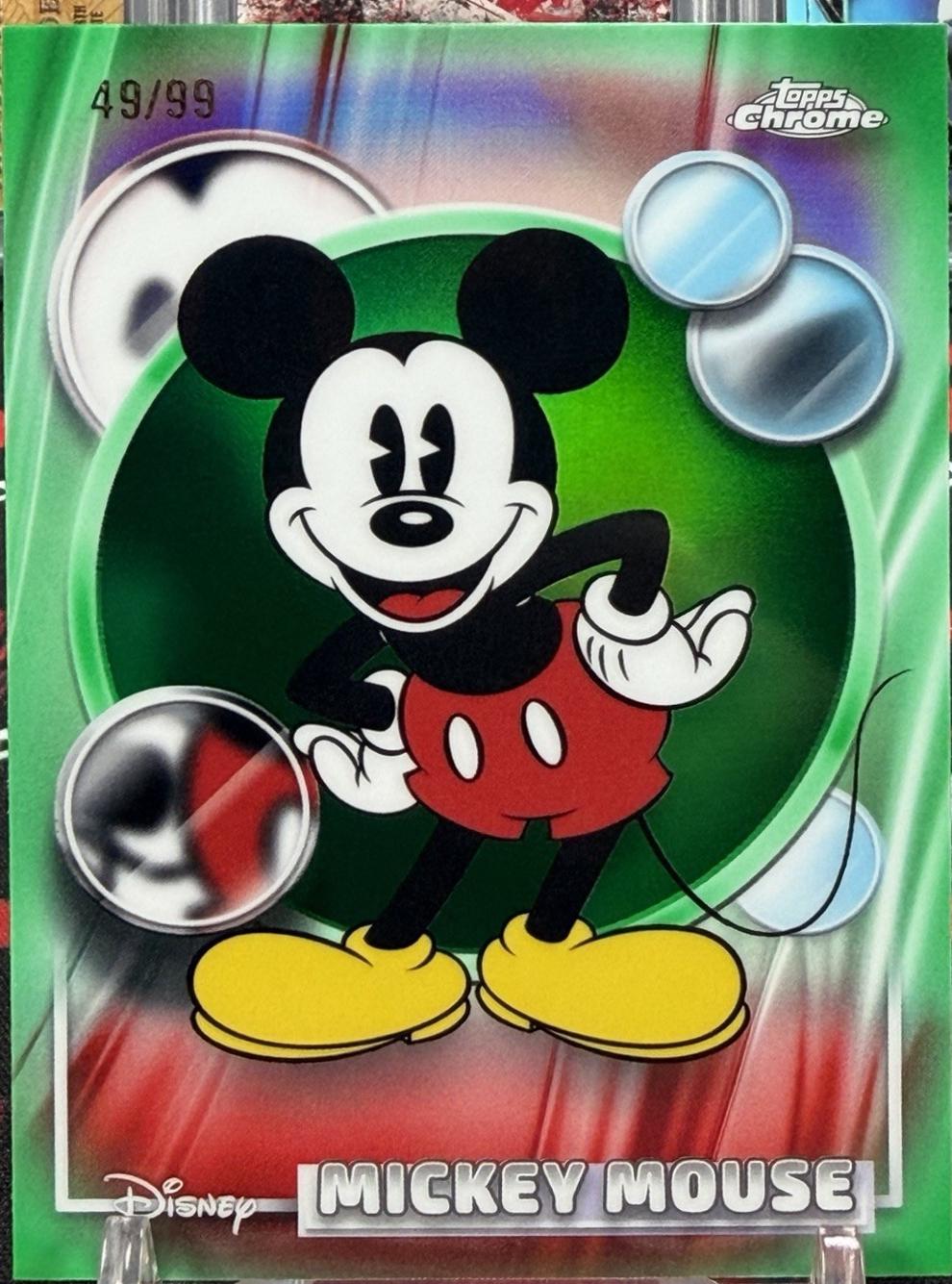 Mickey Mouse [Green Refractor] #50 Prices | 2026 Topps Chrome Disney