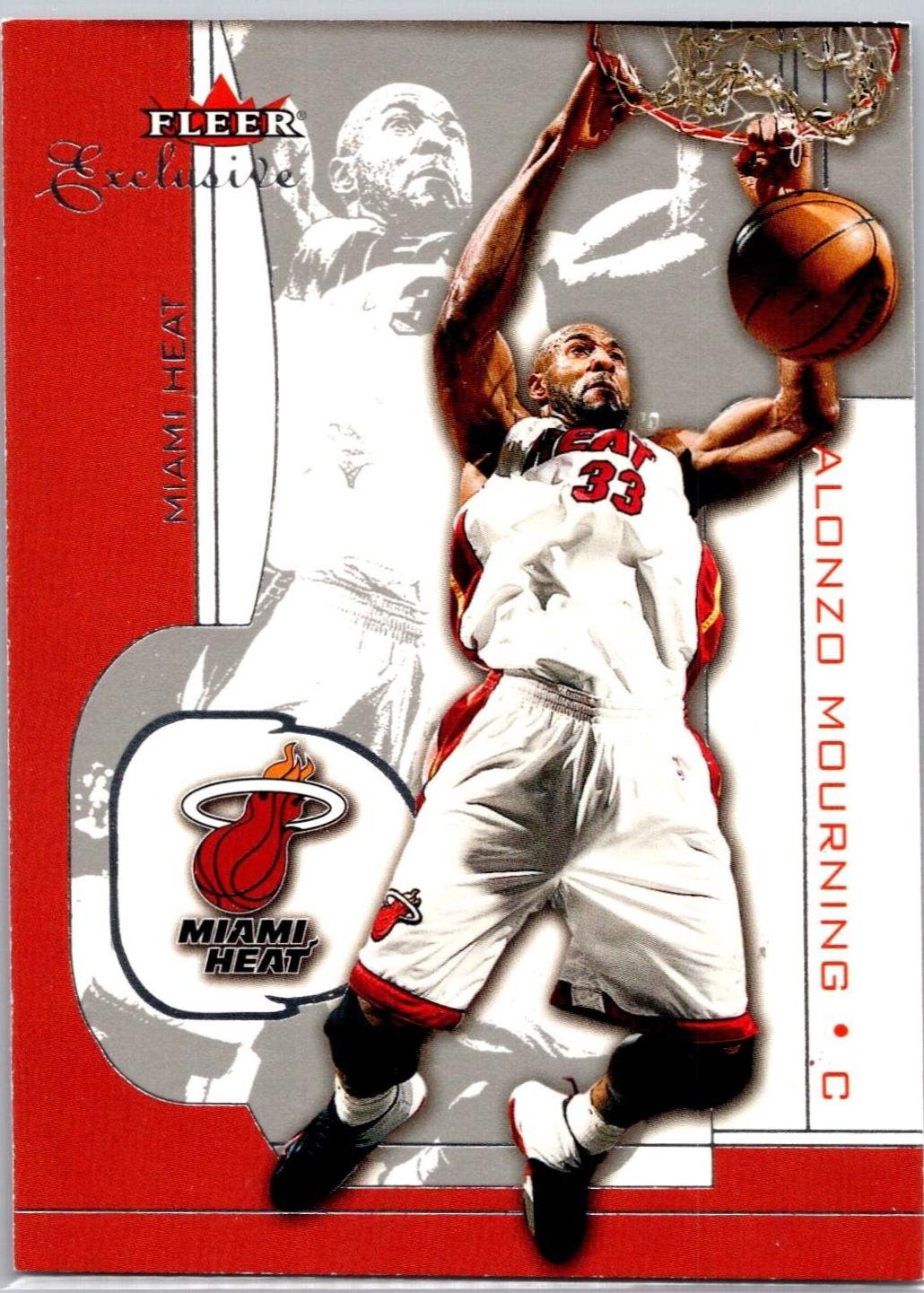 Alonzo Mourning #6 Basketball Cards 2001 Fleer Exclusive
