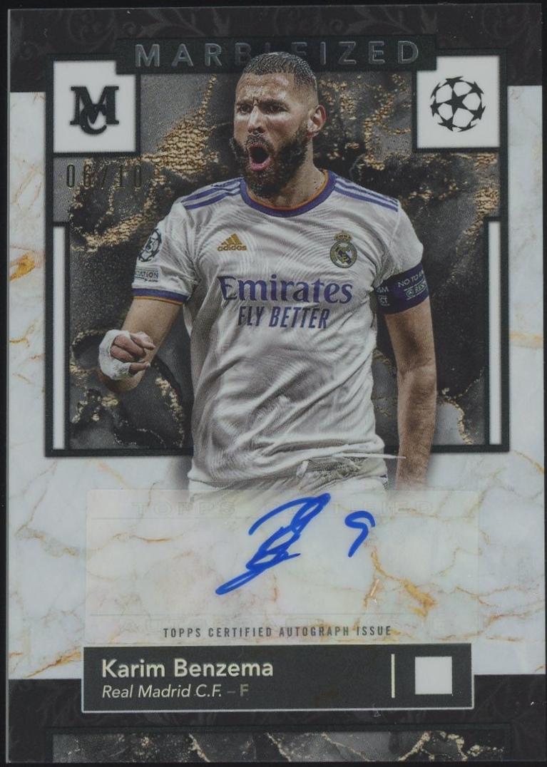Karim Benzema #MMA-KB 2024 Topps Museum UEFA Marbleized Autograph