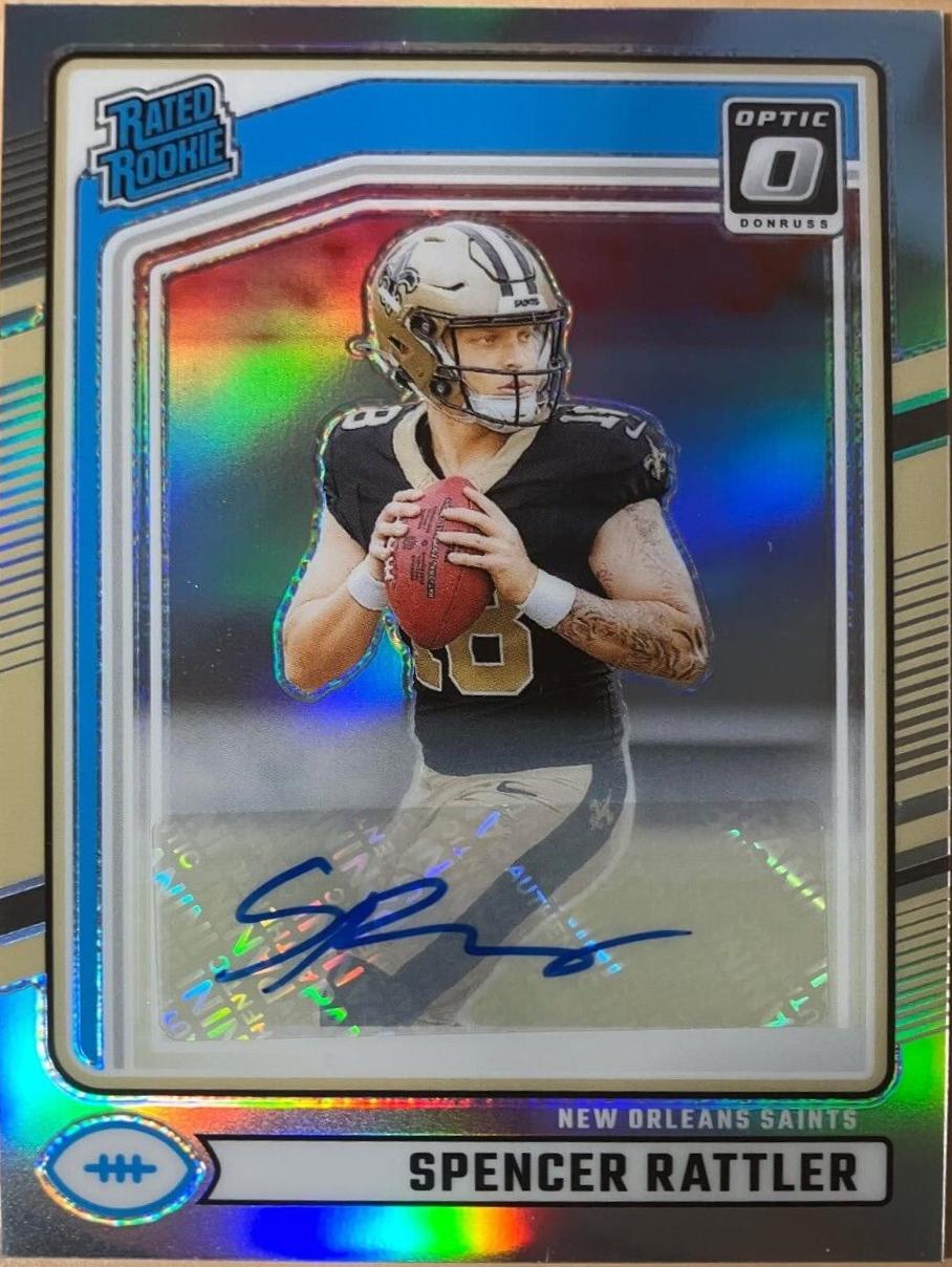 Spencer Rattler #359 Football Cards 2024 Panini Donruss Optic Rated Rookie Preview Autograph