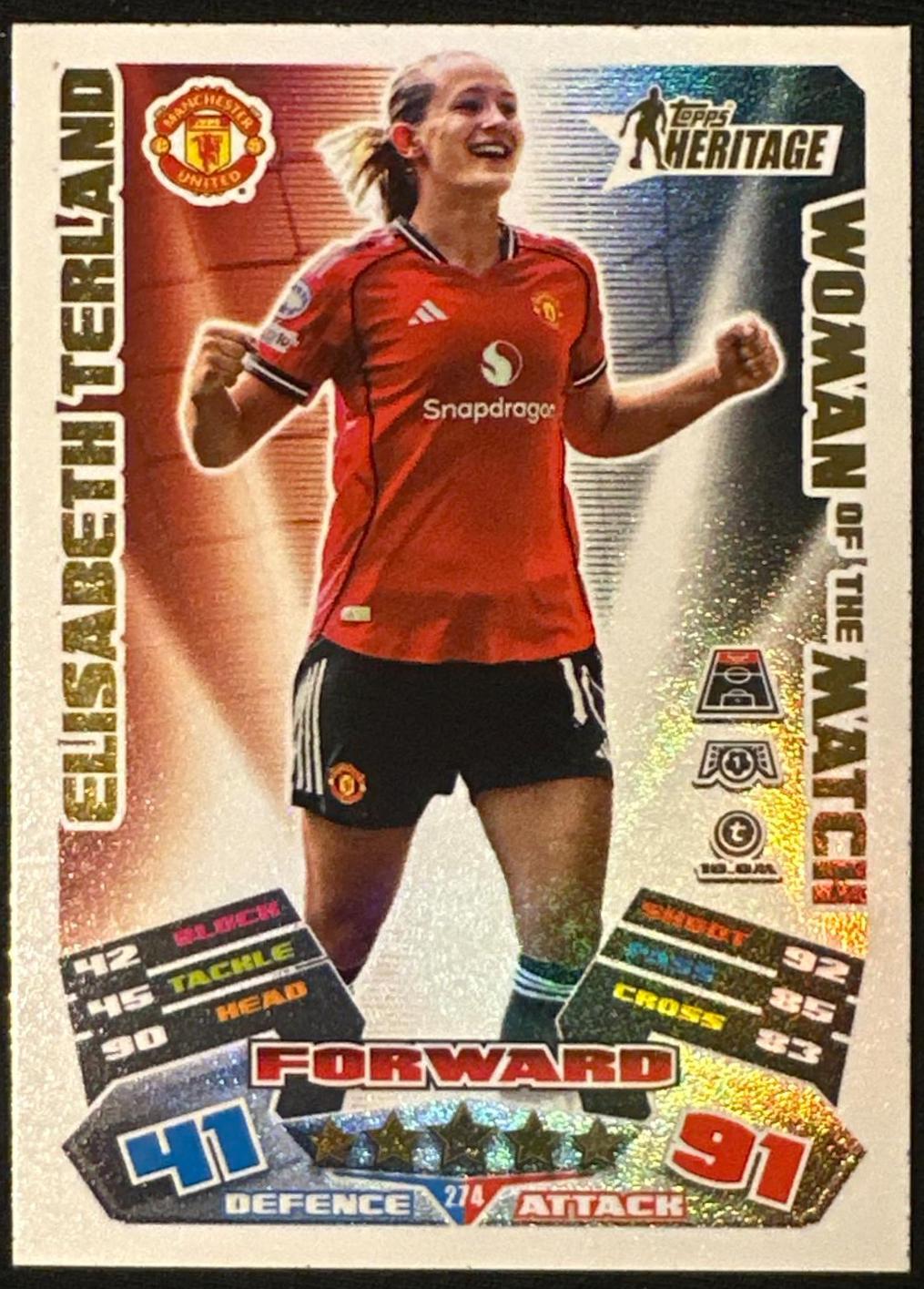 Elisabeth Terland #274 2025 Topps Match Attax Extra Soccer